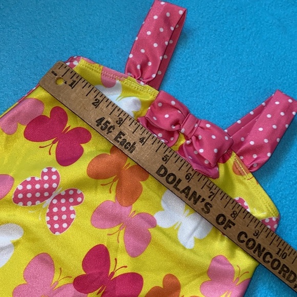 GYMBOREE one piece swimsuit wide straps polka dots butterflies size 3T - Picture 5 of 6